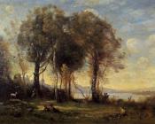 让 巴蒂斯特 卡米耶 柯罗 : Goatherds on the Borromean Islands